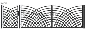 Nowoczesna Brama uchylna skrzydłowa z profili metalowa palisada pozioma pionowa BSMP03